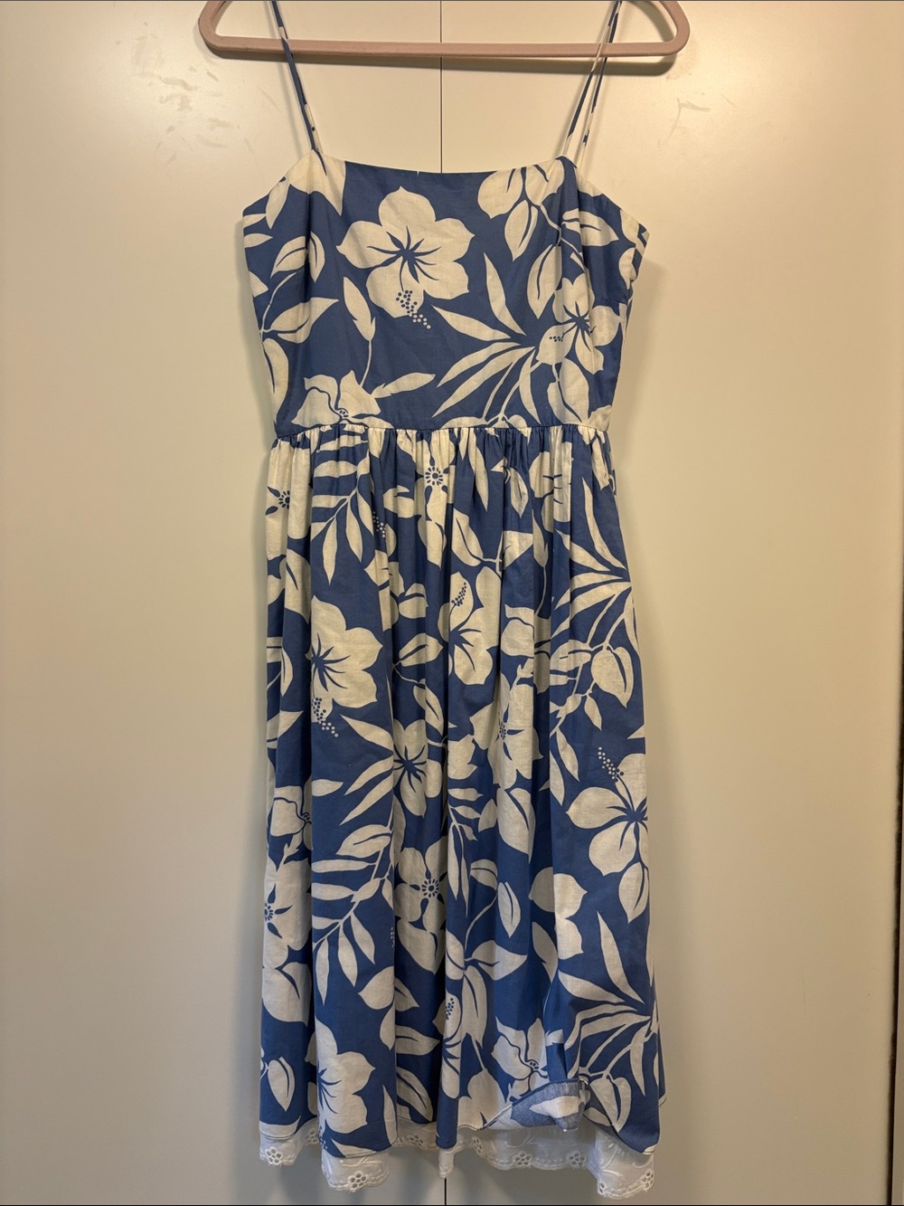 Vintage Jack Fuller Cotton Blue & White Sun Dress 12